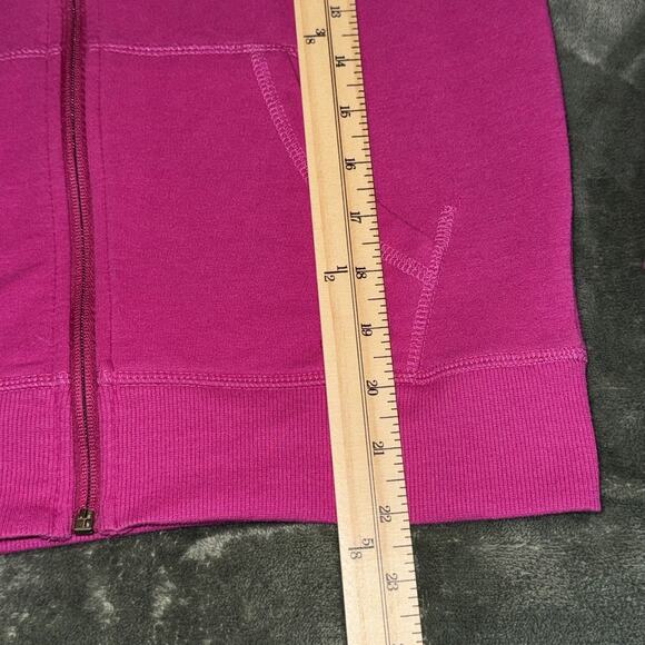 Dodo Basic Hoodie Jacket Women Large Magenta Cotton Drawstring Full Zip DWJ-6502 - Picture 6 of 11